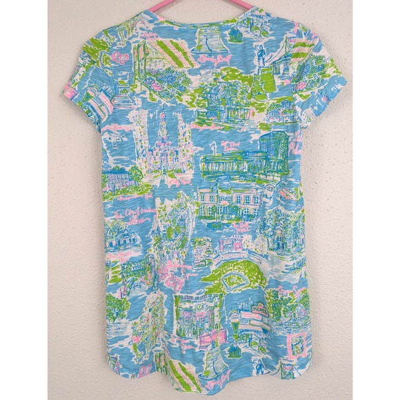 Lilly Pulitzer sz XXS Tee Etta Philadelphia ss T-shirt knit colorful 1802 - Picture 4 of 6